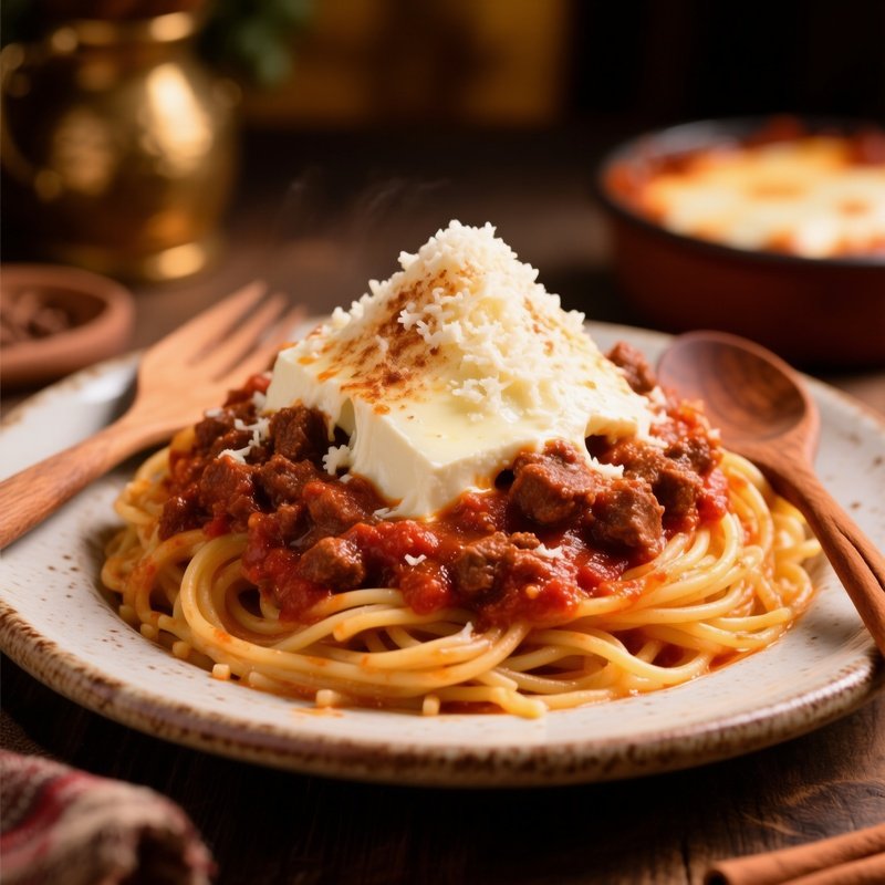 Makaronia Me Kima Greek Style Spaghetti Bolognese