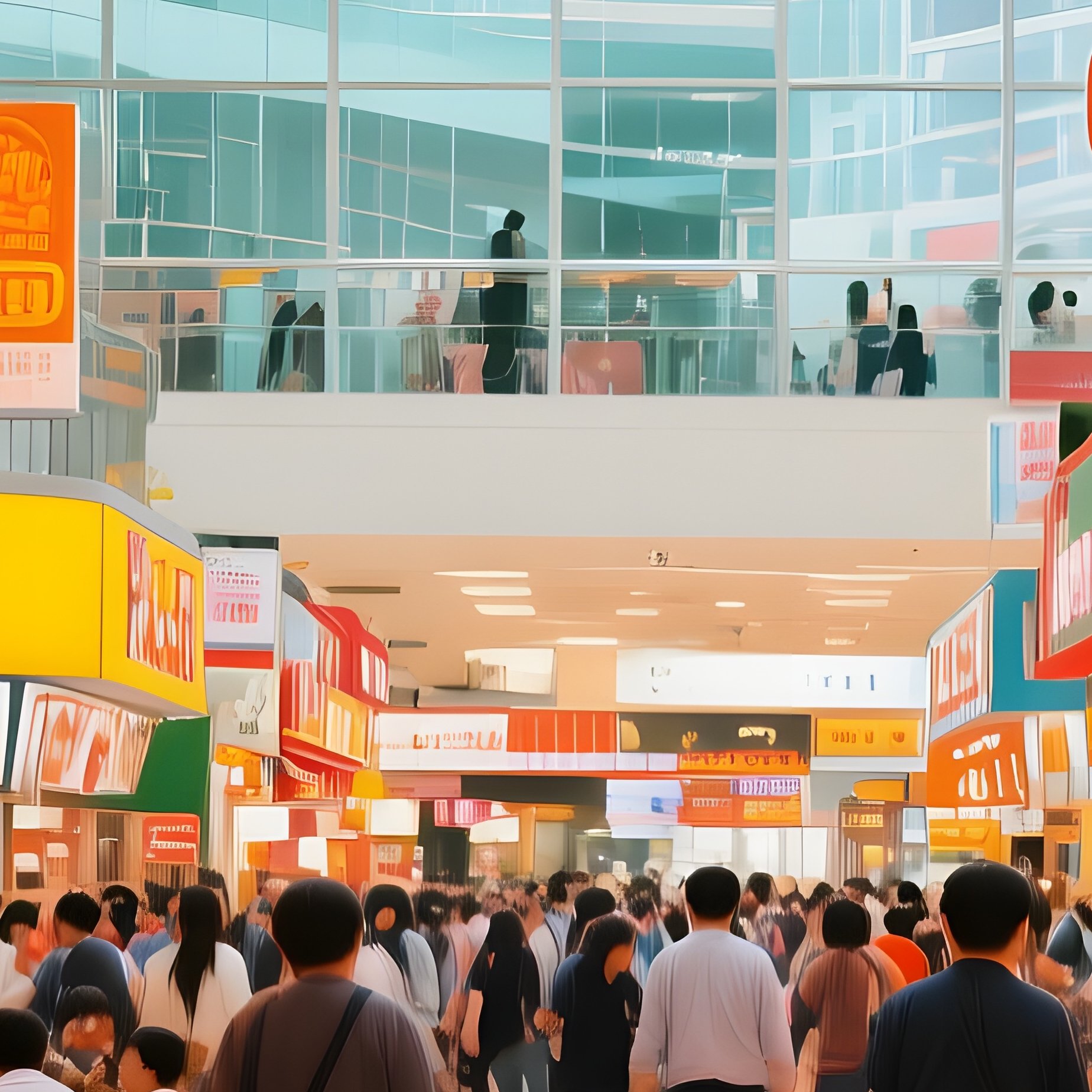 Mall Food Court Bustling Activity - Full Resolution Quality Preview