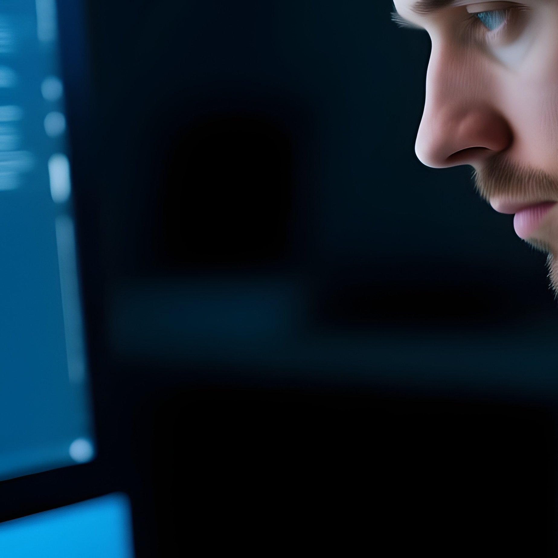 Man Typing Code Photorealistic - Full Resolution Quality Preview