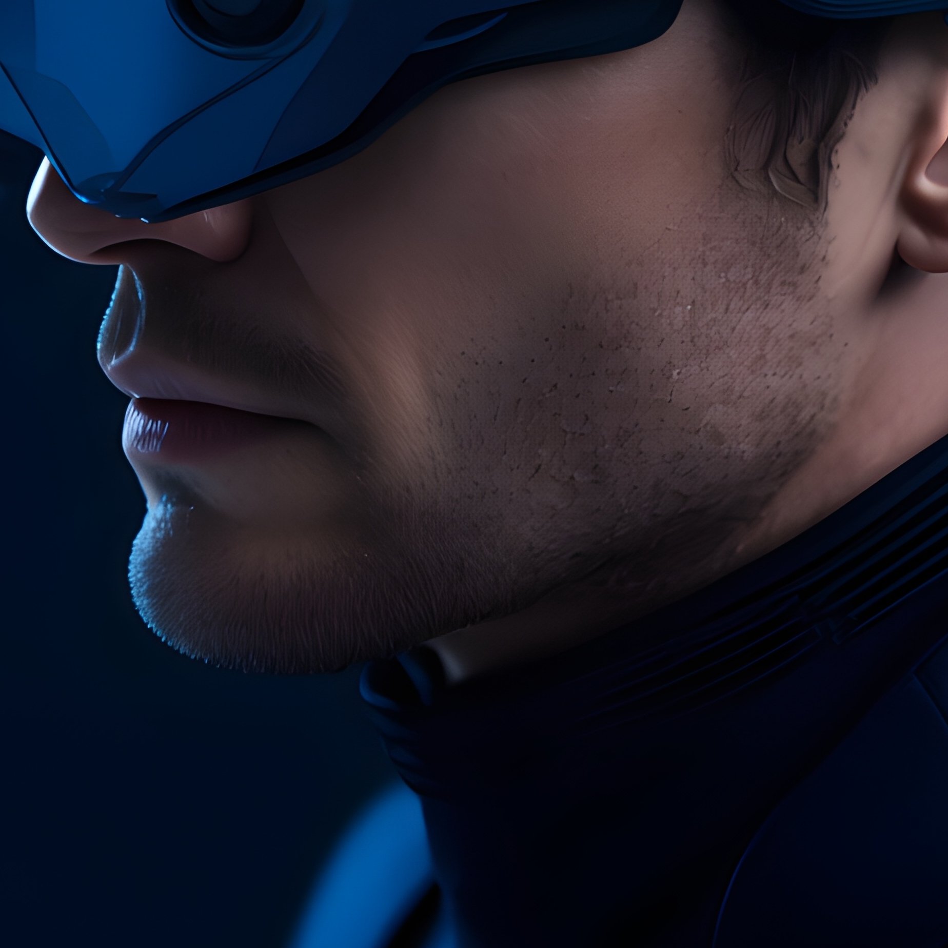 Man With Headset Providing Tech Support Science Fiction Digital - Full Resolution Quality Preview