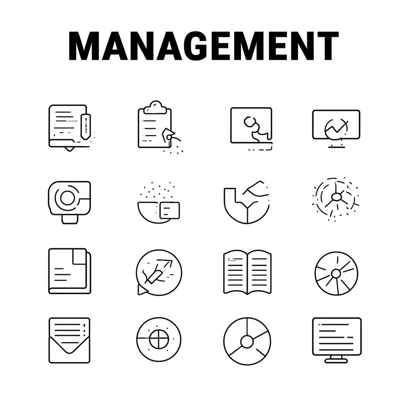 Management Related Icons Management Icons