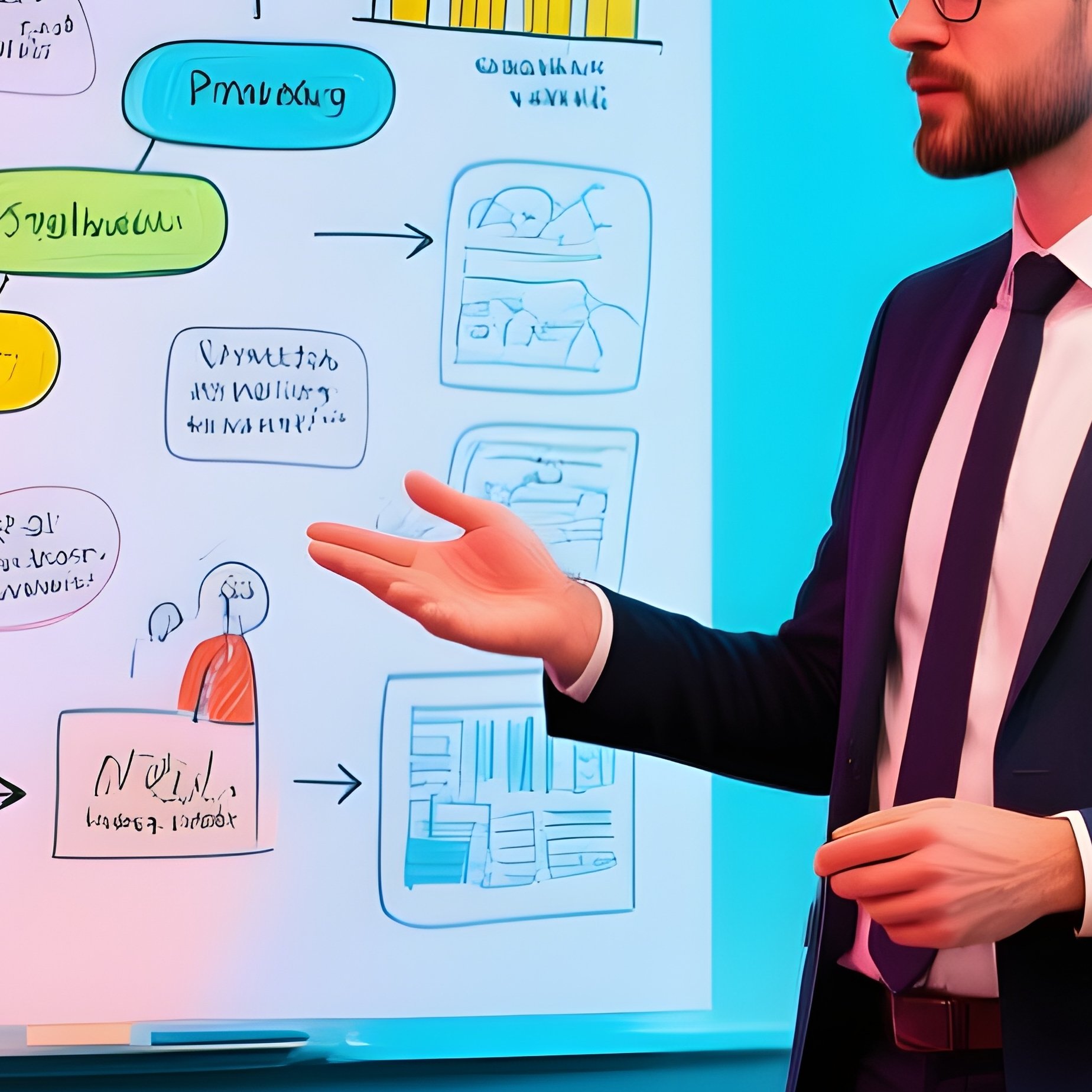Manager Explaining Project Plan Visual Storyboard - Full Resolution Quality Preview