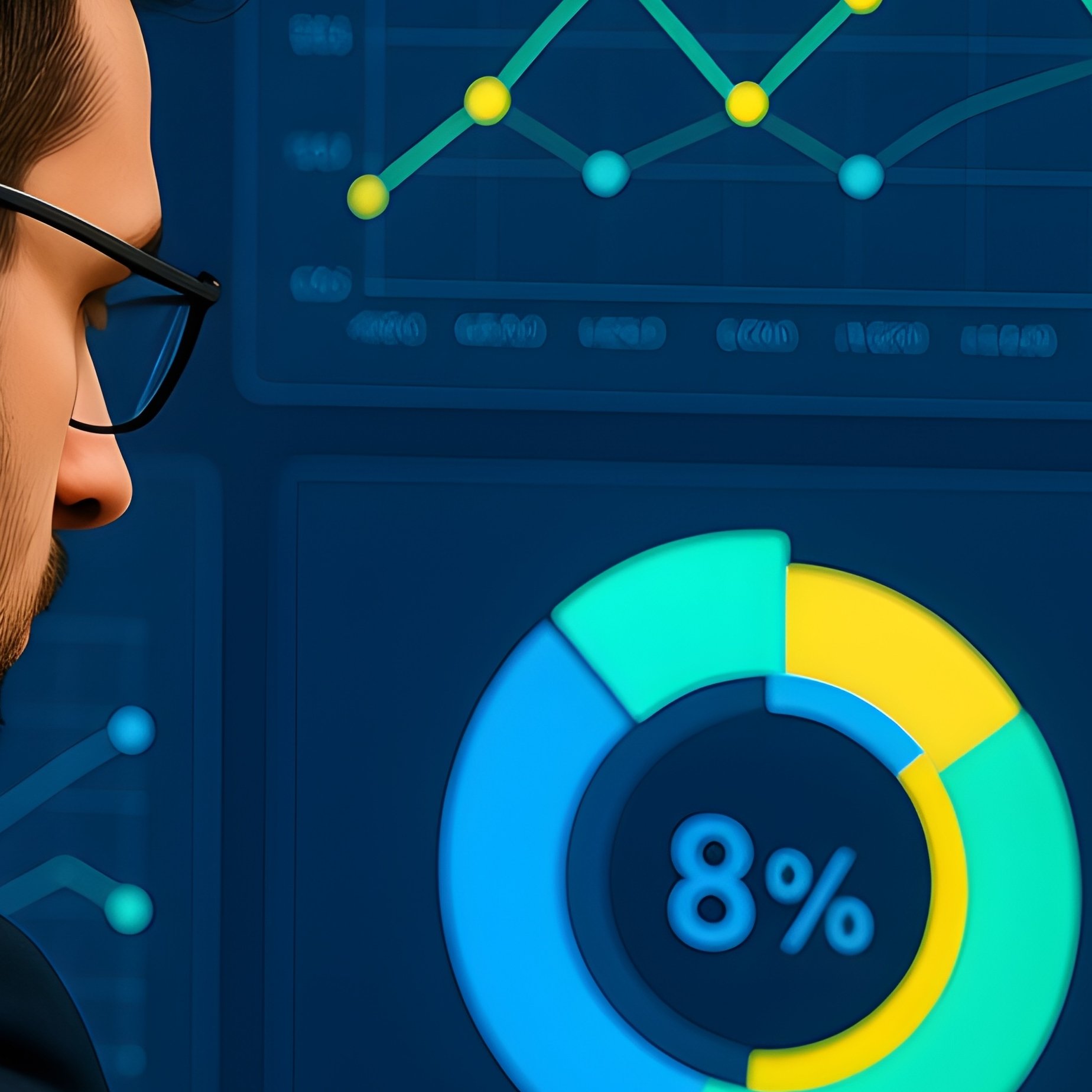 Manager Reviewing Digital Dashboard View - Full Resolution Quality Preview