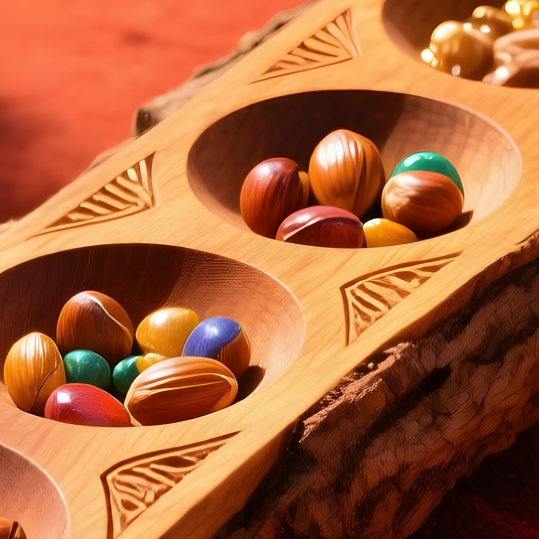 Mancala Golden Hour African Village - Full Resolution Quality Preview