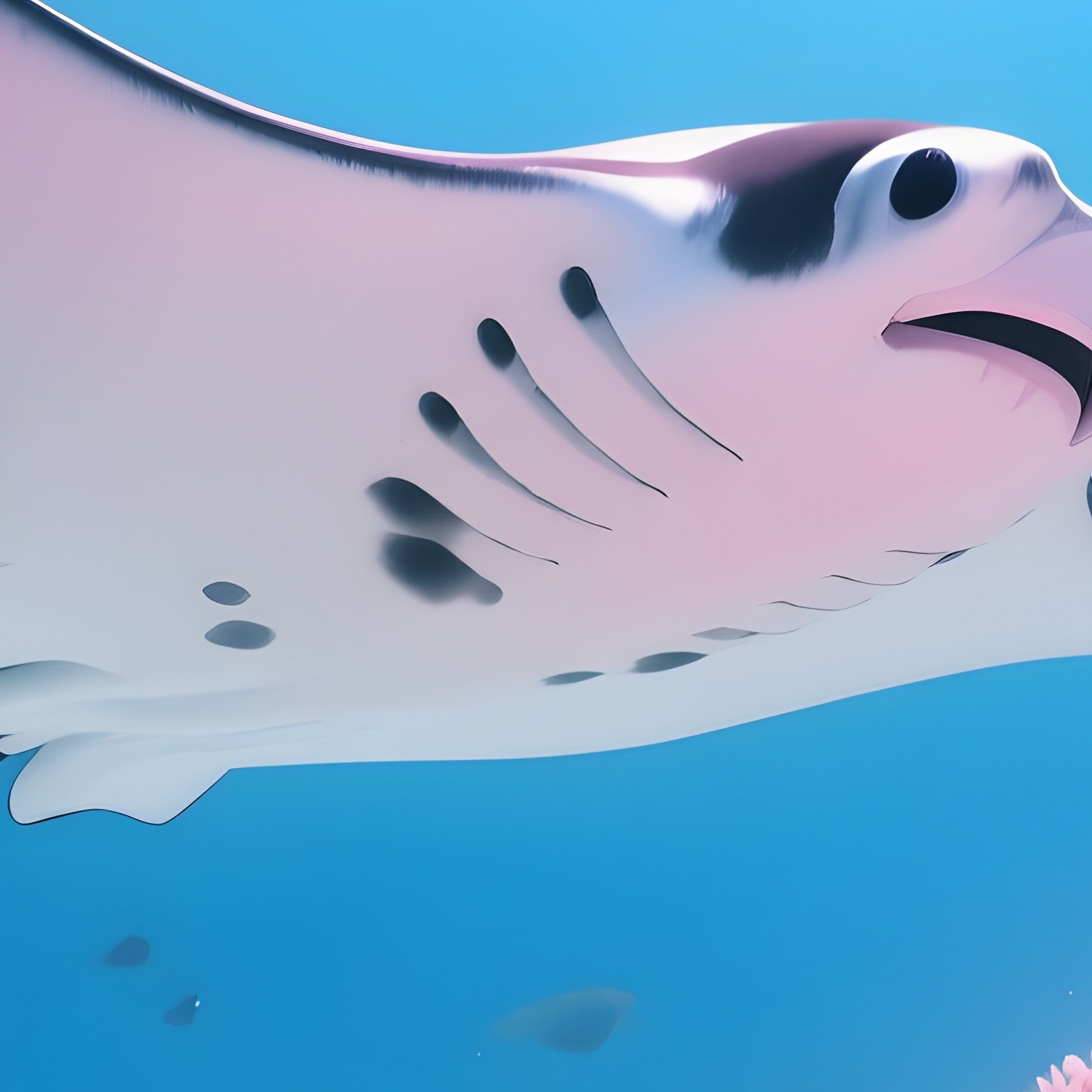 Manta Ray Underwater Image - Full Resolution Quality Preview