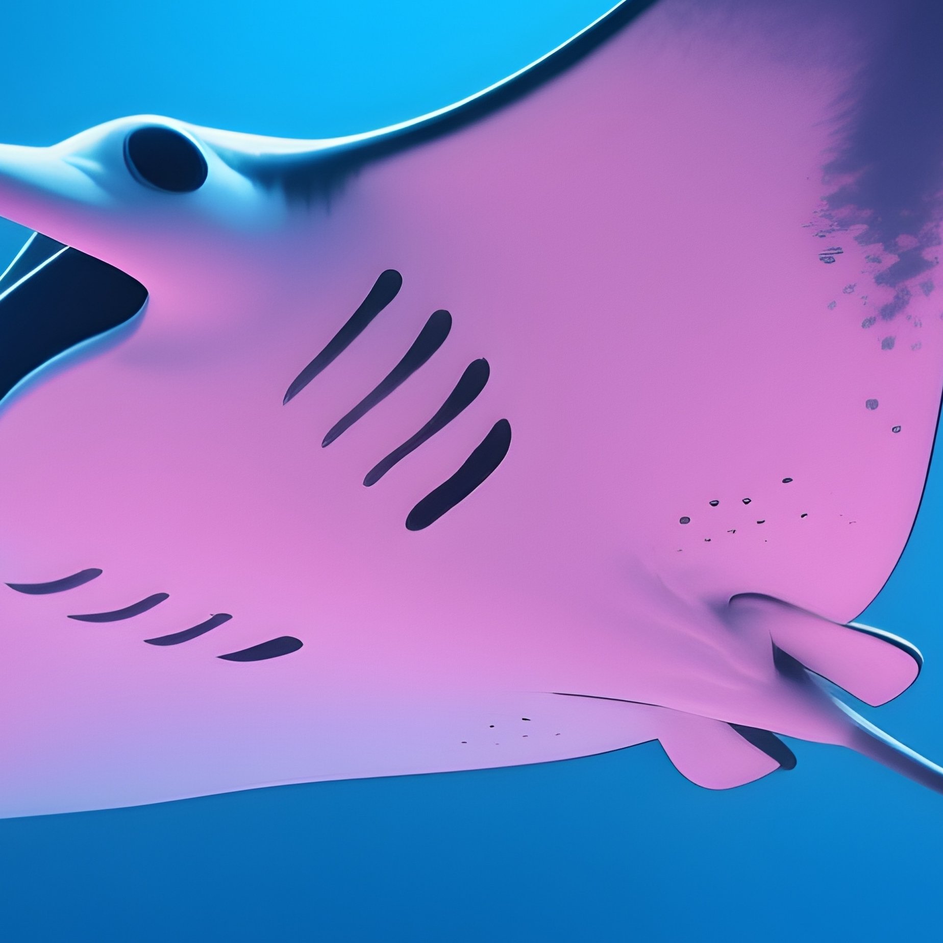 Manta Ray Underwater Science Fiction 3 - Full Resolution Quality Preview