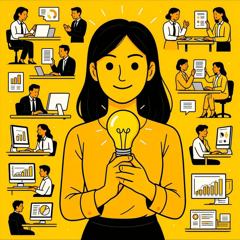 Marketing Illustrations Featuring A Person Interacting With