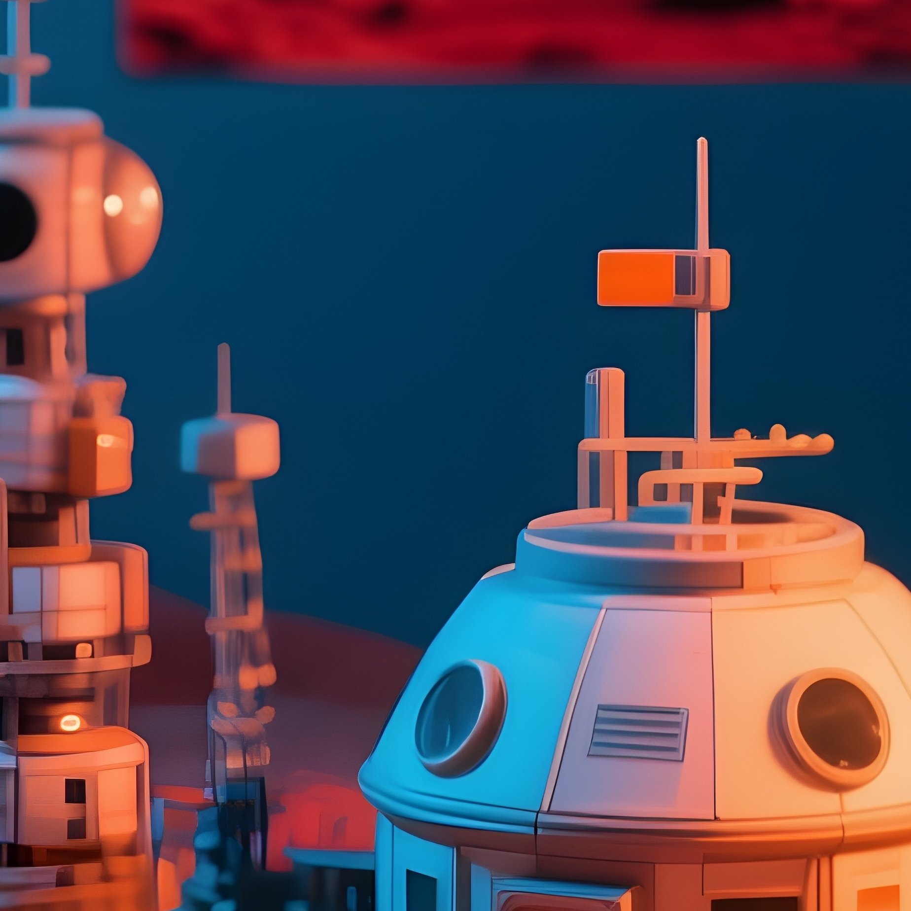 Mars Colony Domes At Dusk 4 - Full Resolution Quality Preview