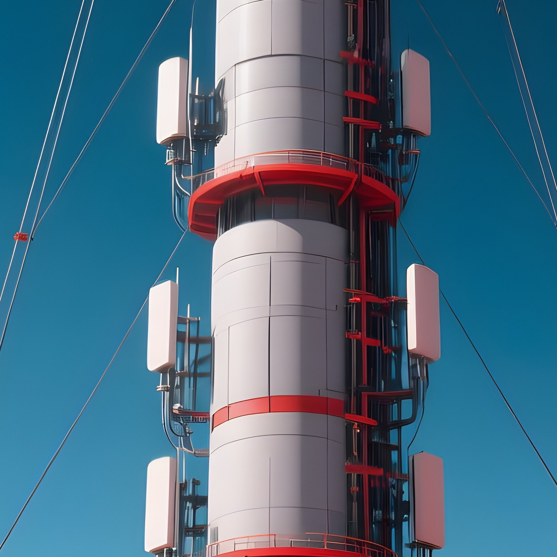 Mars Communication Tower Structure - Full Resolution Quality Preview