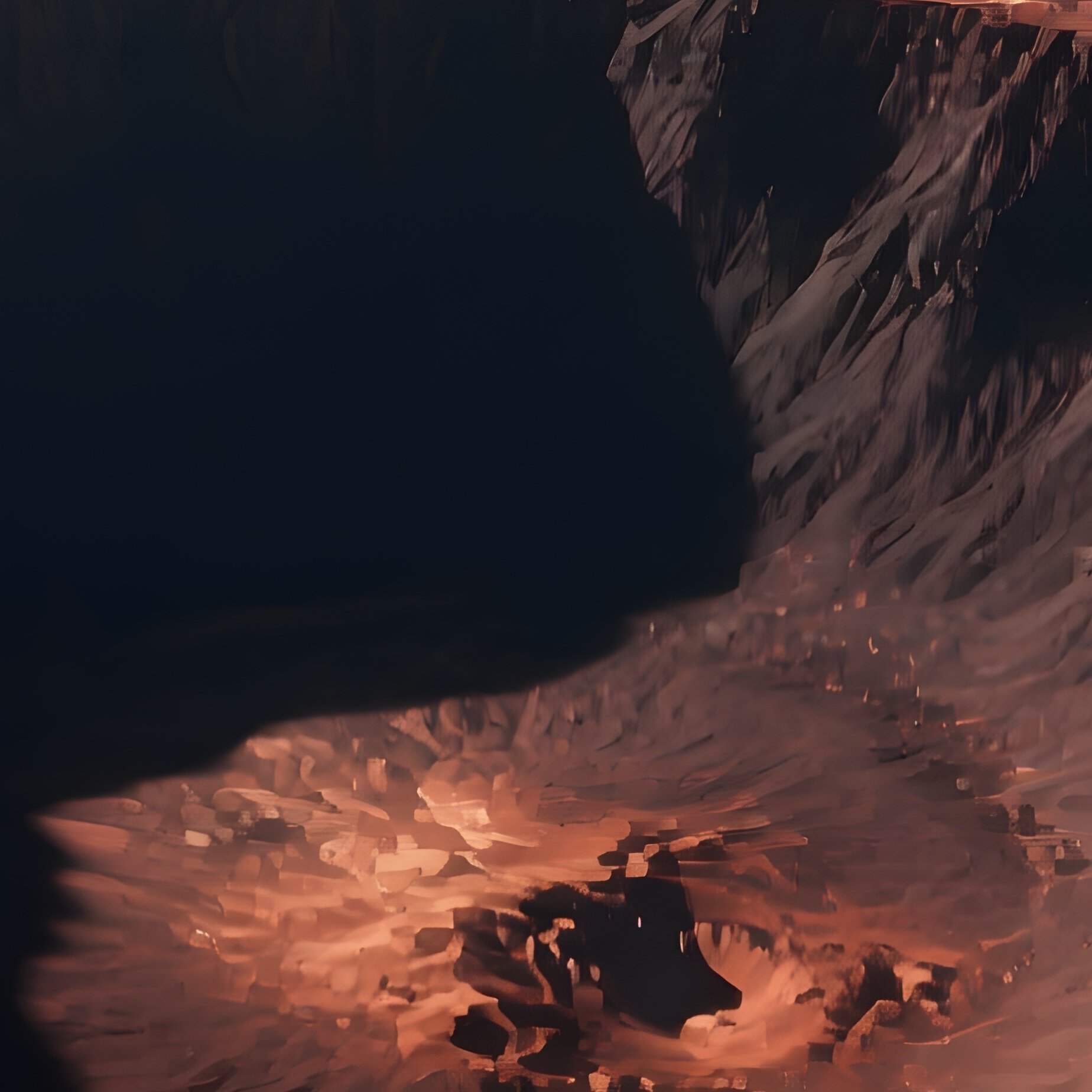 Mars Crater Aerial View 1 - Full Resolution Quality Preview