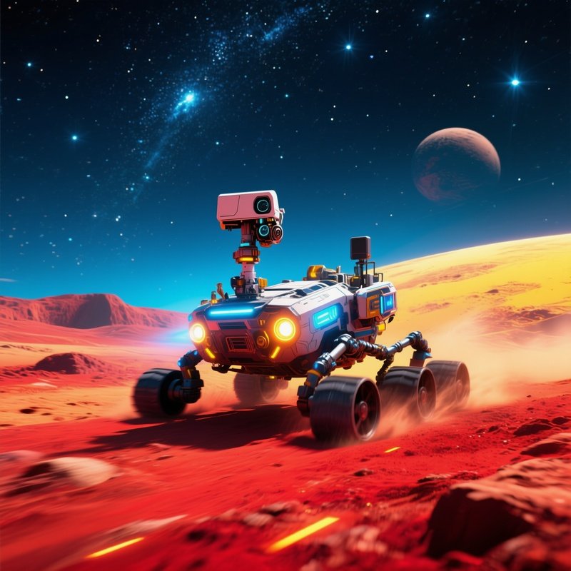 Mars Exploration Vehicle Driving Science Fiction