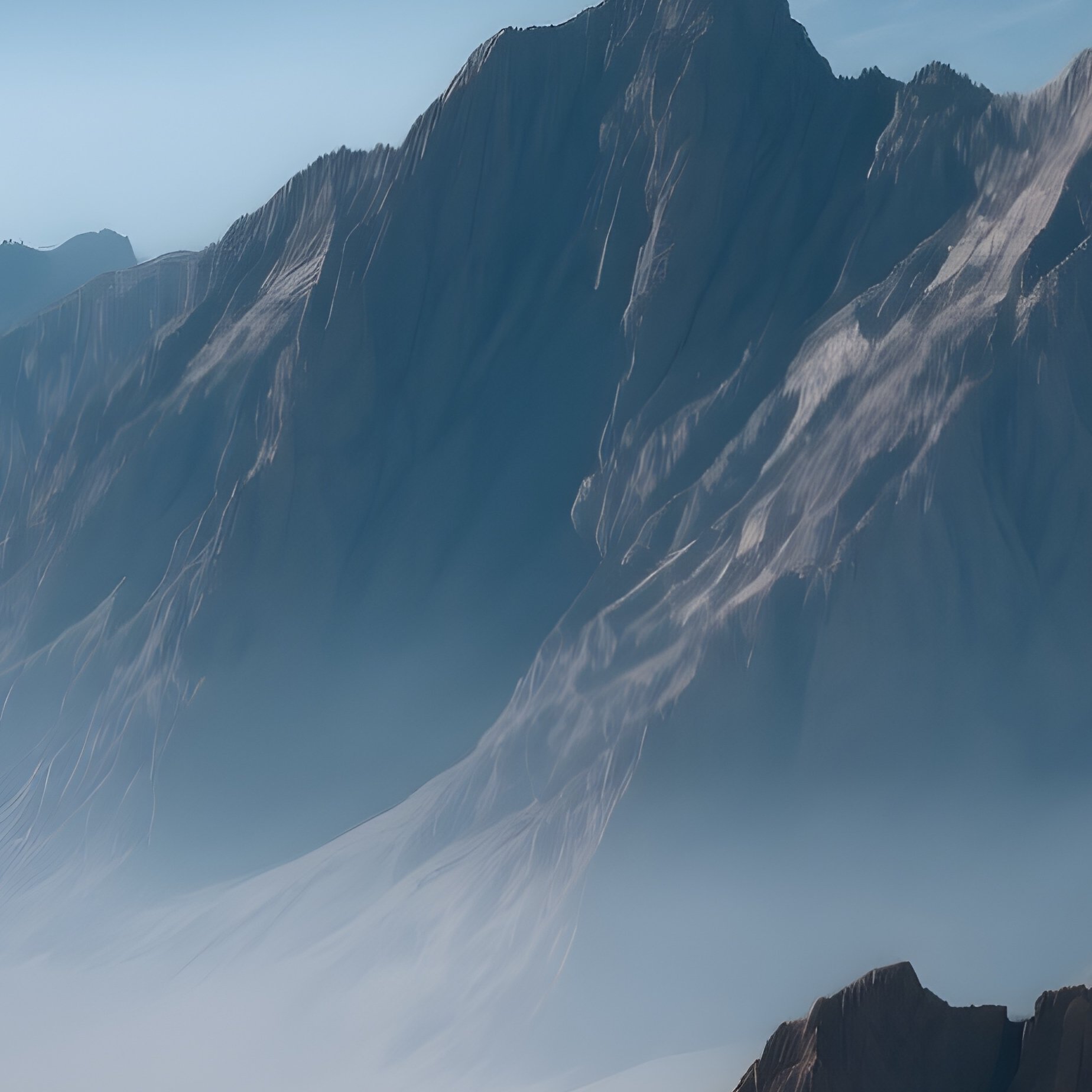 Martian Mountain View Photographic Realism - Full Resolution Quality Preview