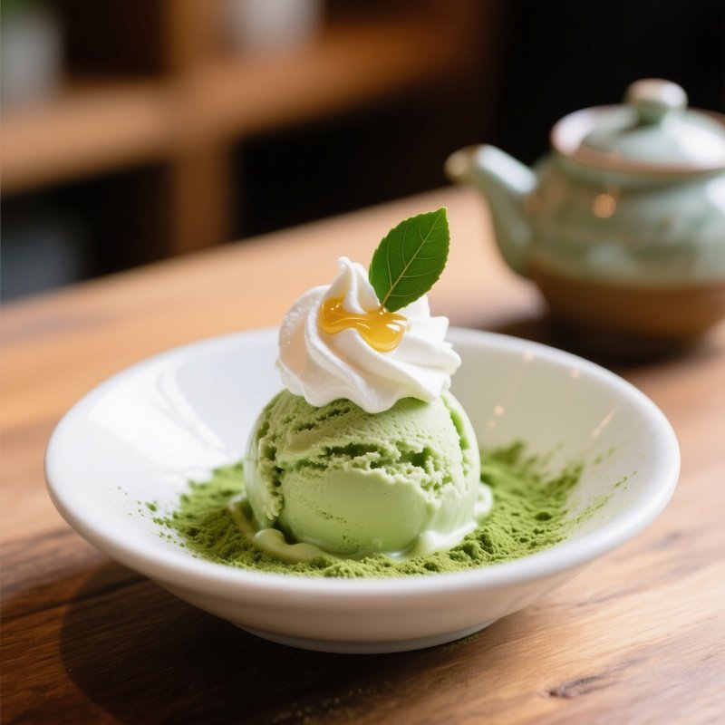 Matcha Ice Cream Green Tea Powder Cream