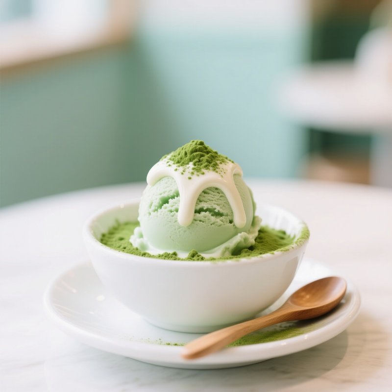 Matcha Ice Cream Green Tea Powder Cream