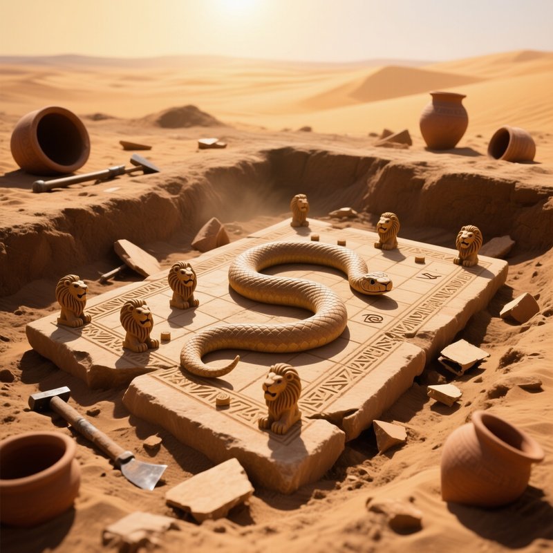 Mehen Snake Game Archaeological Dig Site