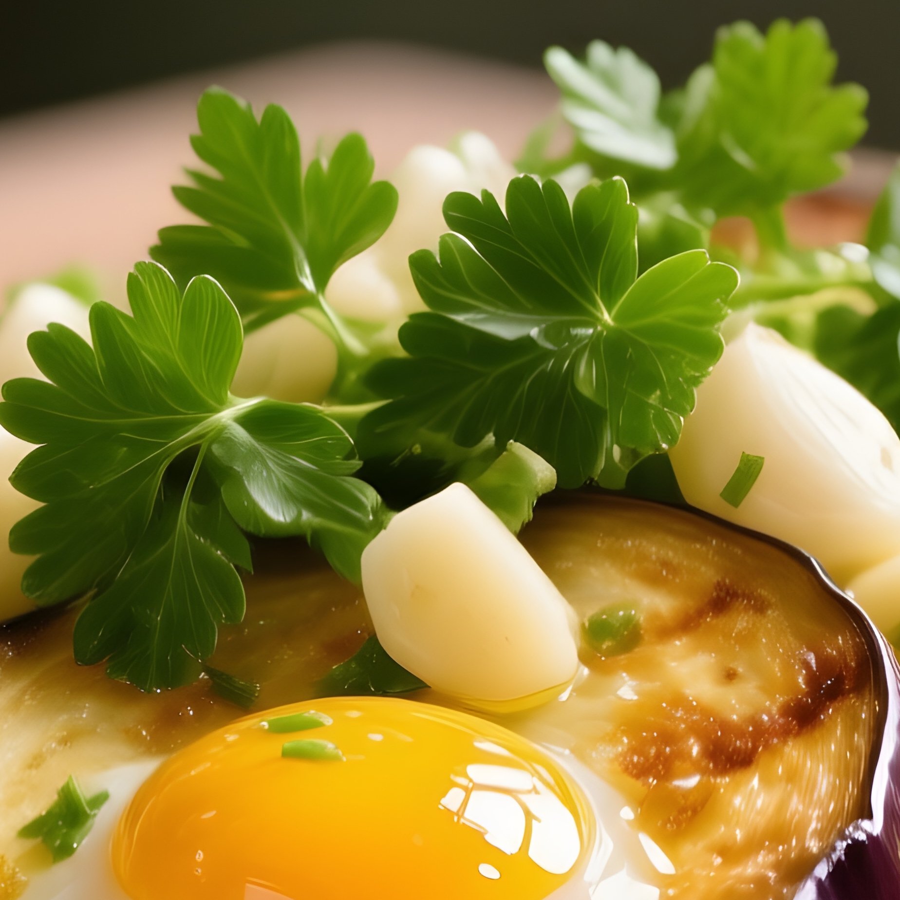 Melanzane Grigliate Grilled Eggplant Slices Dressed With Olive Oil Garlic And Parsley - Full Resolution Quality Preview
