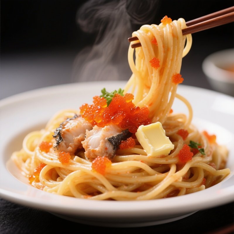 Mentaiko Pasta Pasta Tossed With Spicy Cod Roe And Butter