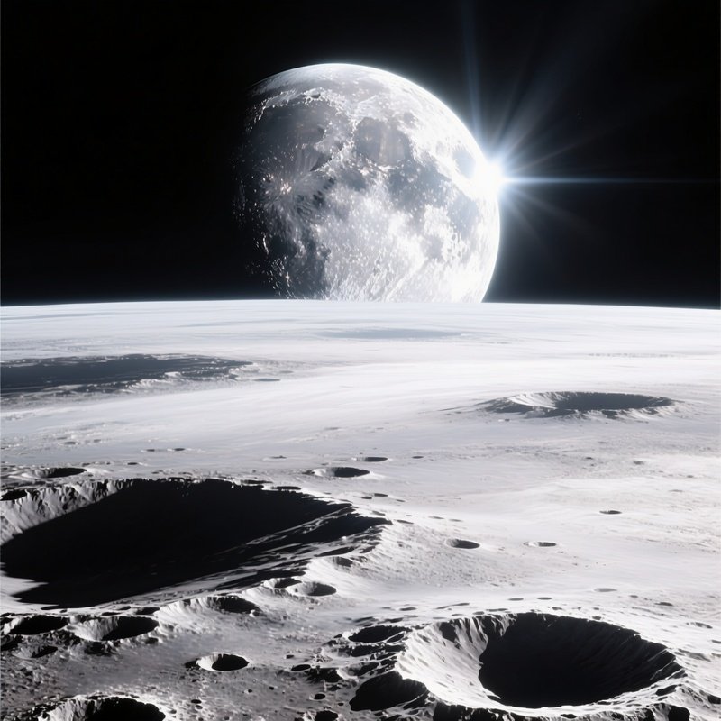 Mercury In Silvery Light Scifi Art