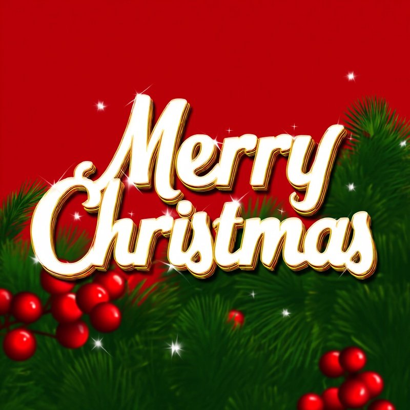 Merry Christmas Greeting Card Christmas Greeting Card