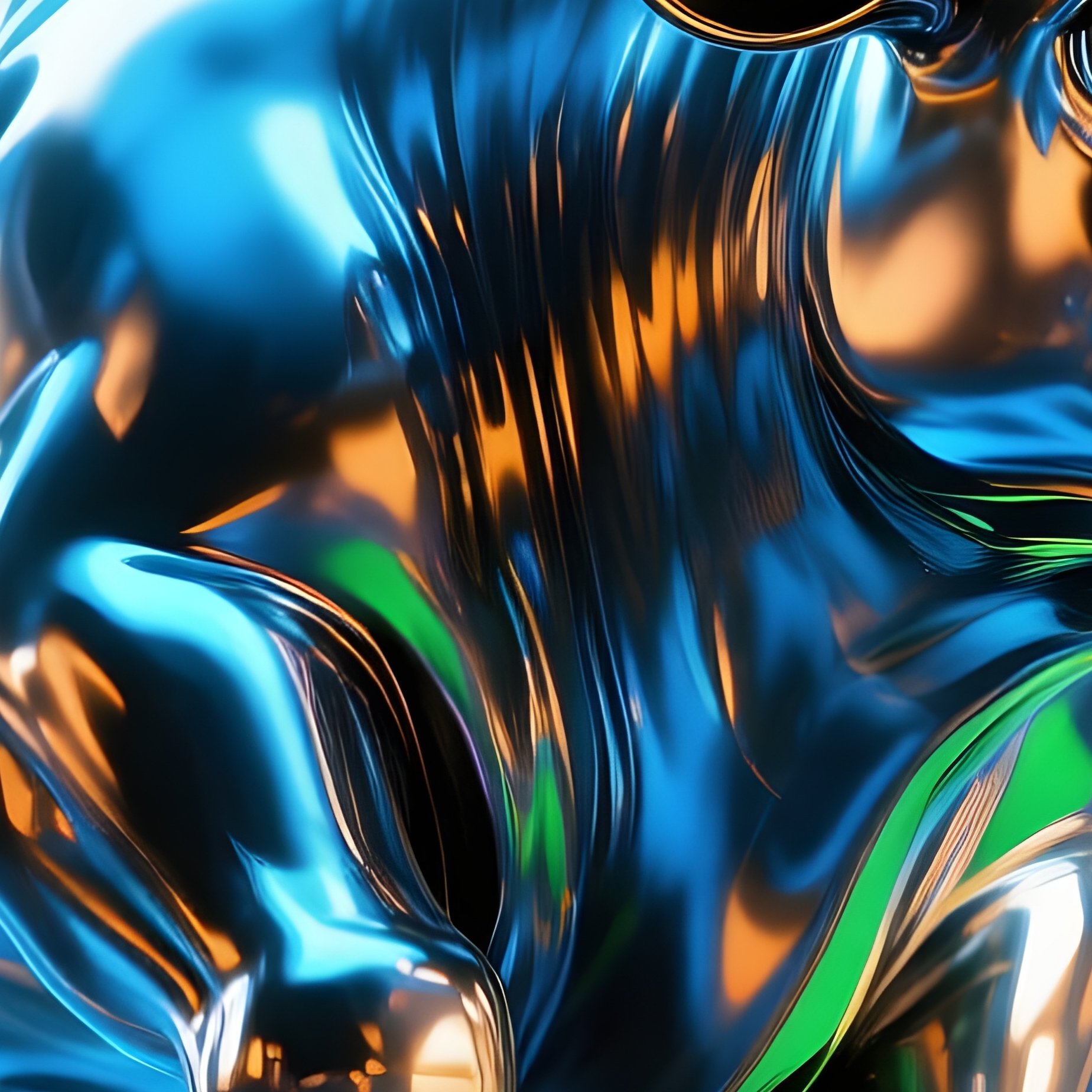 Metallic Bull Financial Charts Digital Art - Full Resolution Quality Preview