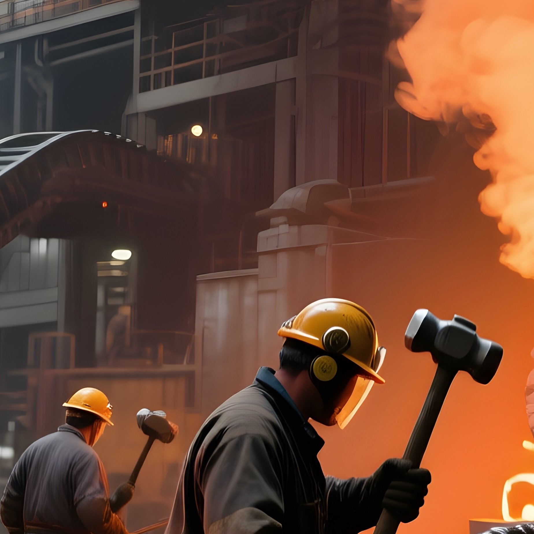 Metalworking And Mining Industrial Scene - Full Resolution Quality Preview