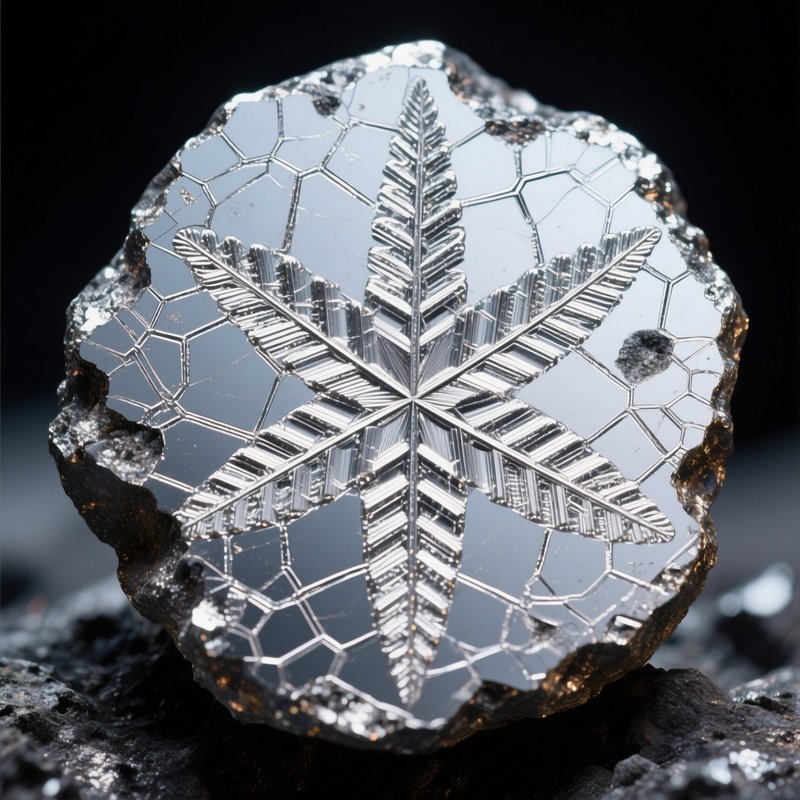 Meteorite Iron Widmanstatten Pattern Etched