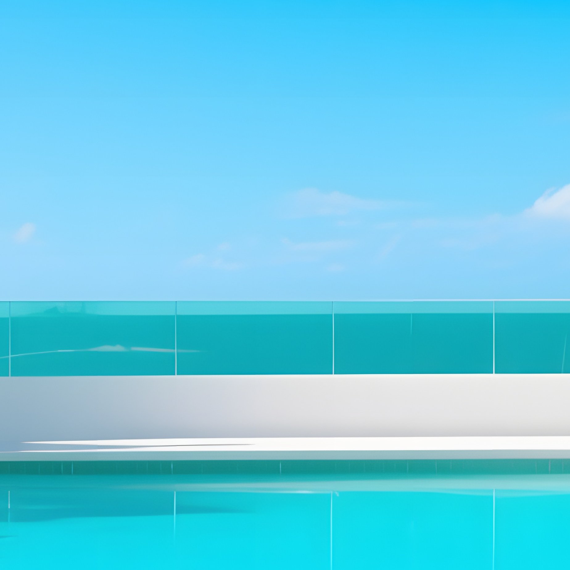 Miami Rooftop Pool Naked Woman Floating Chaise - Full Resolution Quality Preview