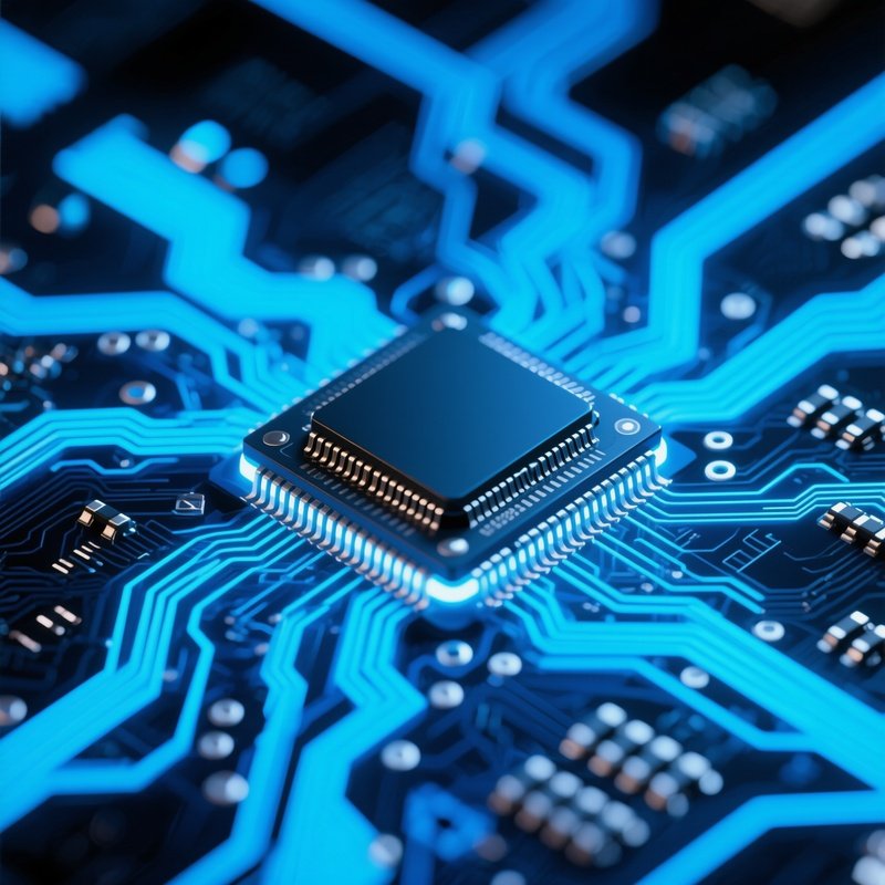 Microprocessor On A Circuit Board Technology Electronics
