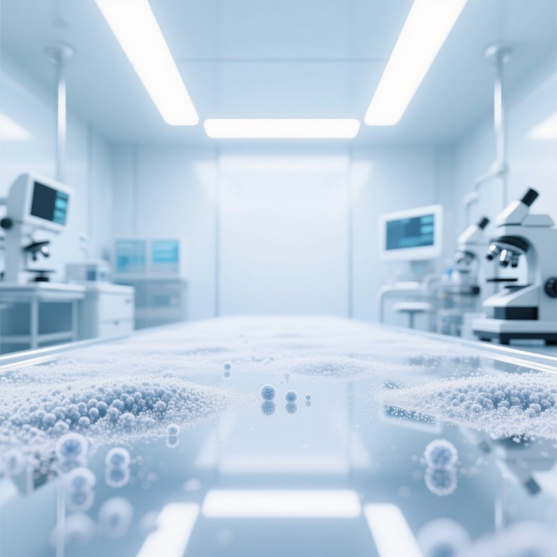 Microscopic Clean Room With Lit Surface