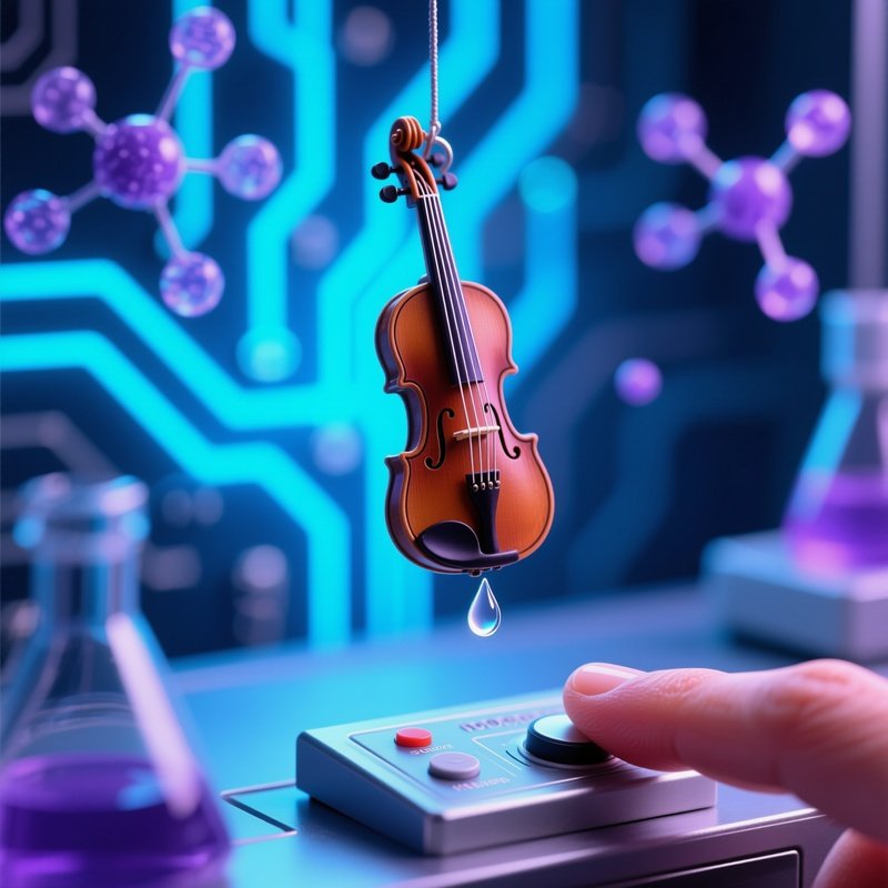 Microscopic Violin Gadget Playing Sad Music