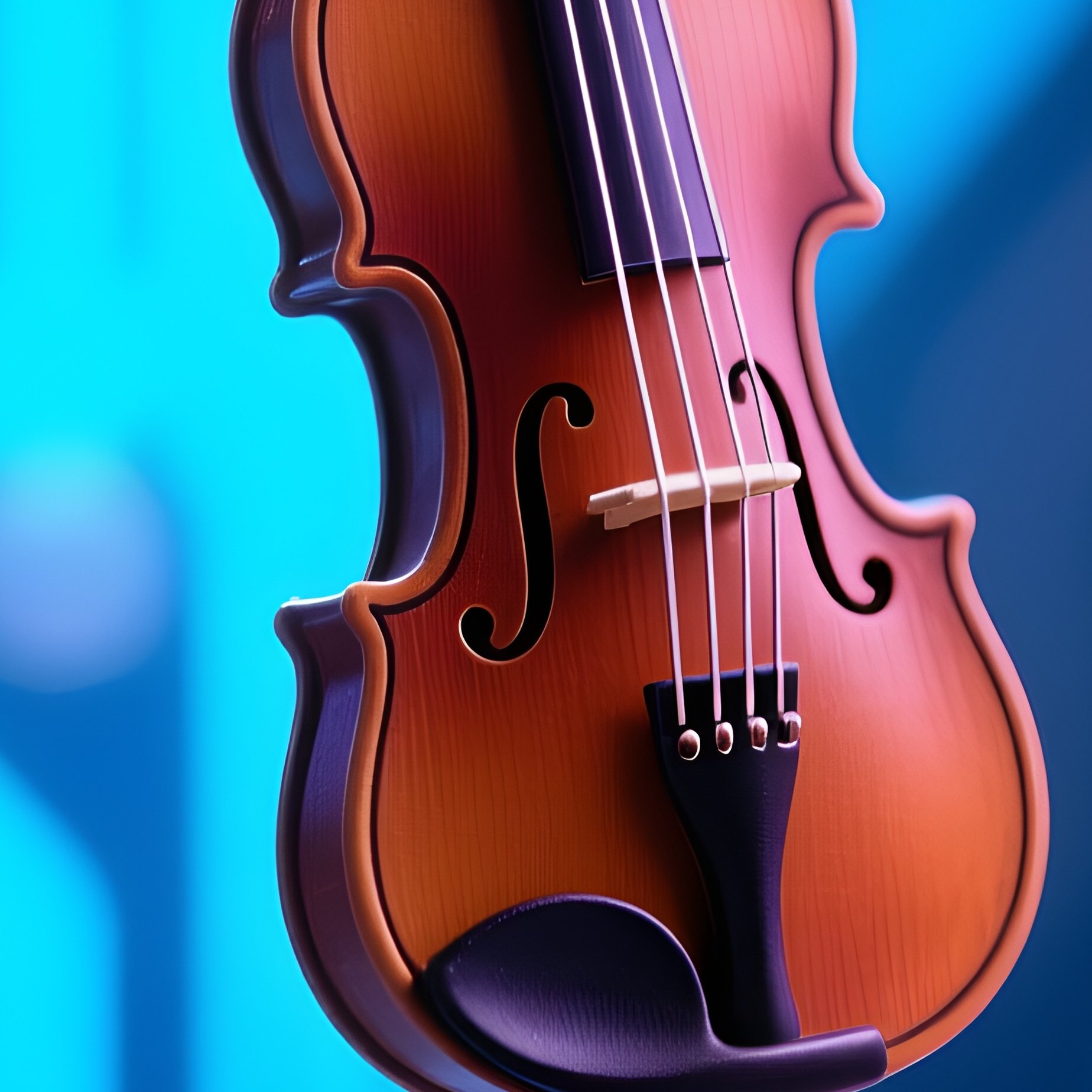 Microscopic Violin Gadget Playing Sad Music - Full Resolution Quality Preview
