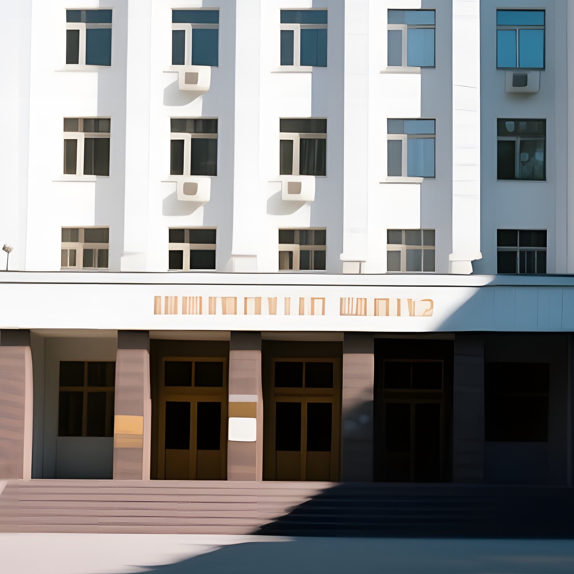 Midday Sun On Ministry Of Health Building - Full Resolution Quality Preview