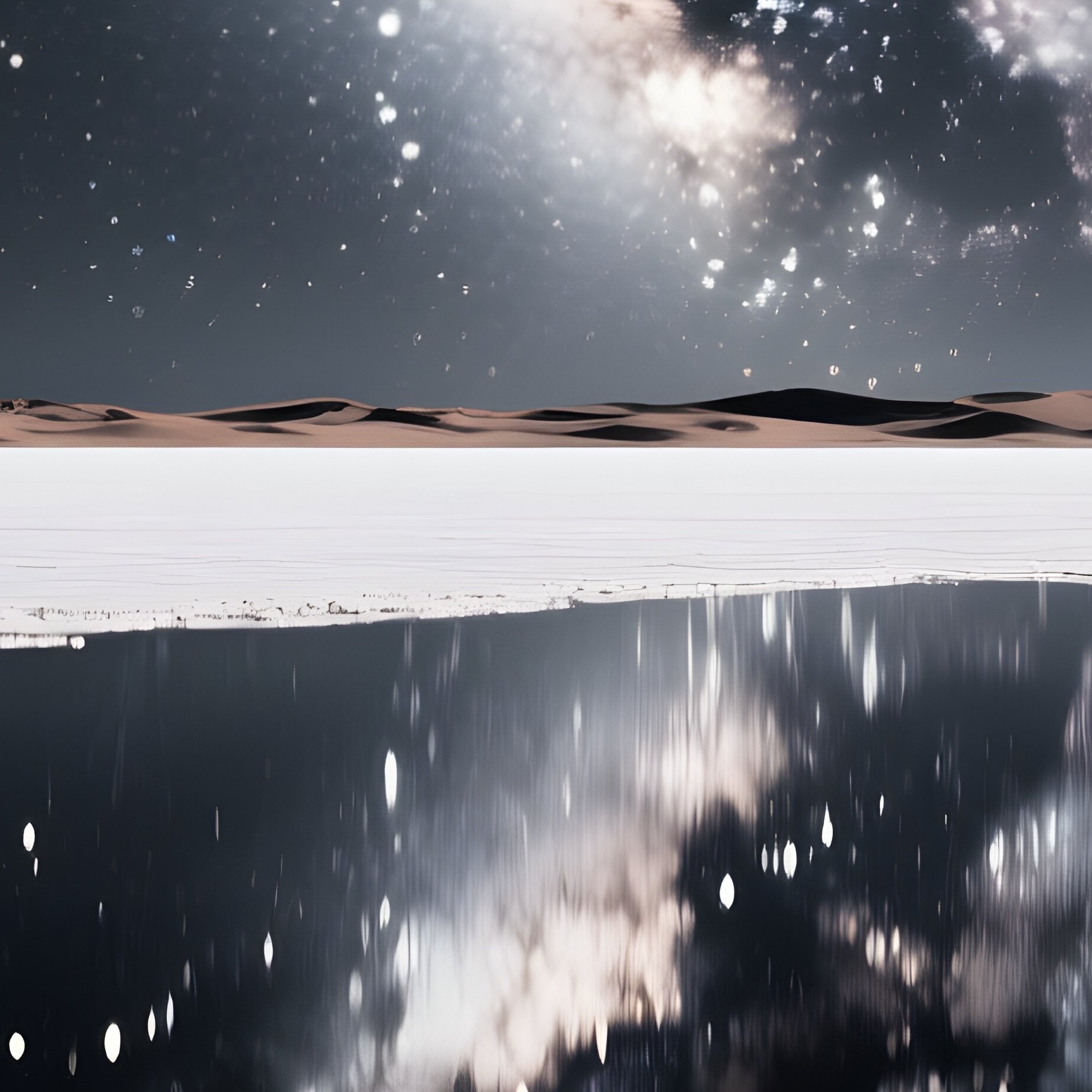 Milky Way Reflected Desert Salt Lake - Full Resolution Quality Preview