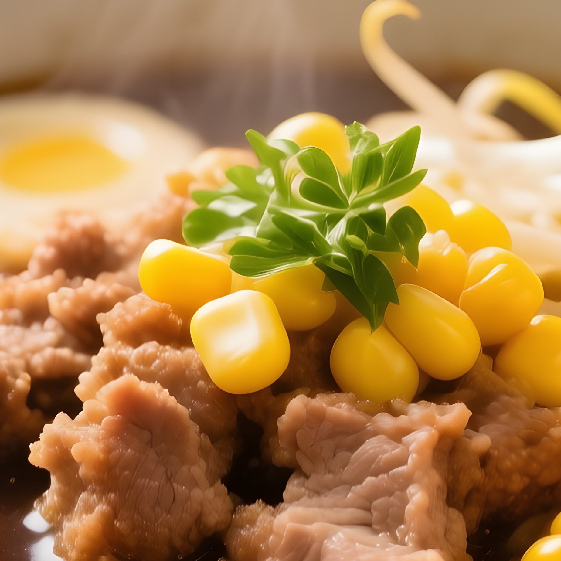 Miso Ramen With Fermented Soybean Paste Broth Corn Butter Bean Sprouts And Ground Pork - Full Resolution Quality Preview