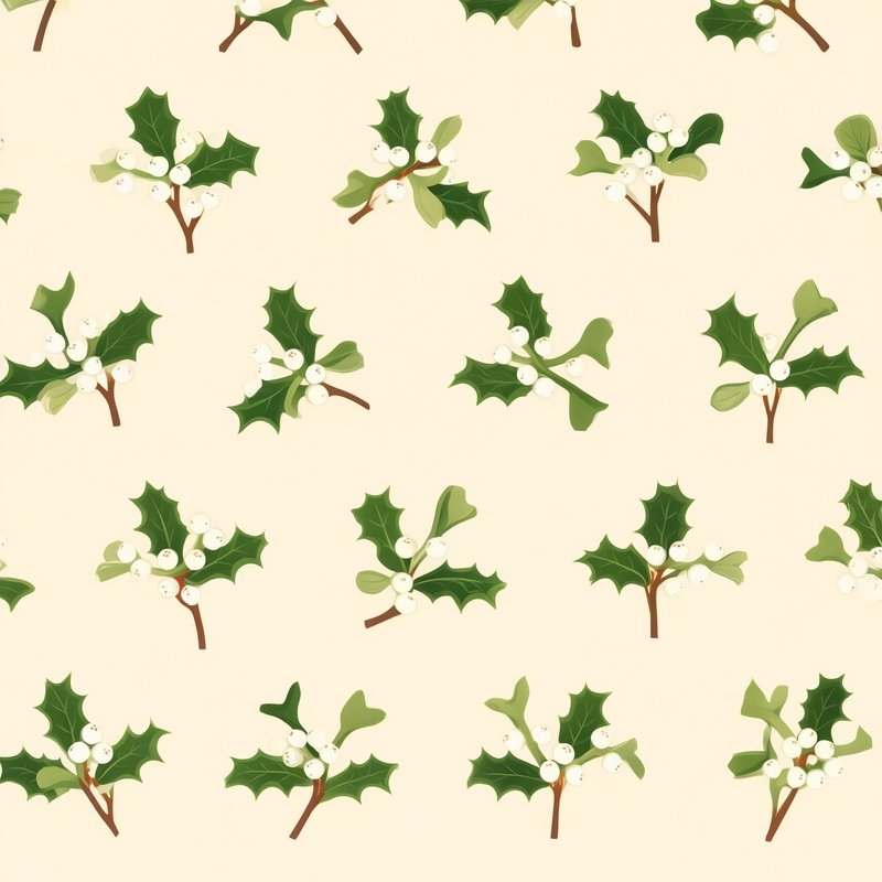 Mistletoe Branches Mistletoe Pattern