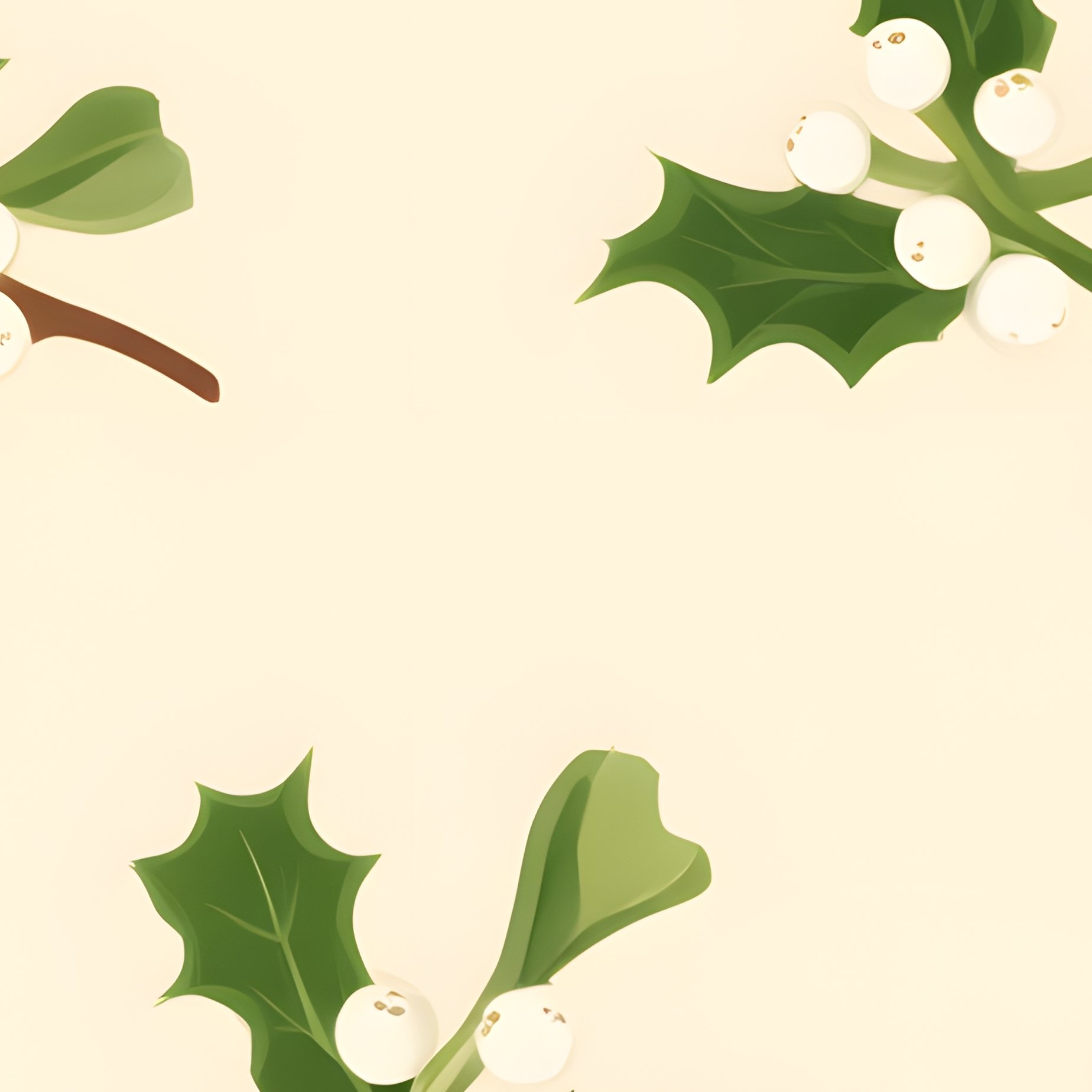 Mistletoe Branches Mistletoe Pattern - Full Resolution Quality Preview