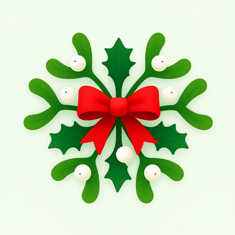 Mistletoe With A Bow Mistletoe Ribbon