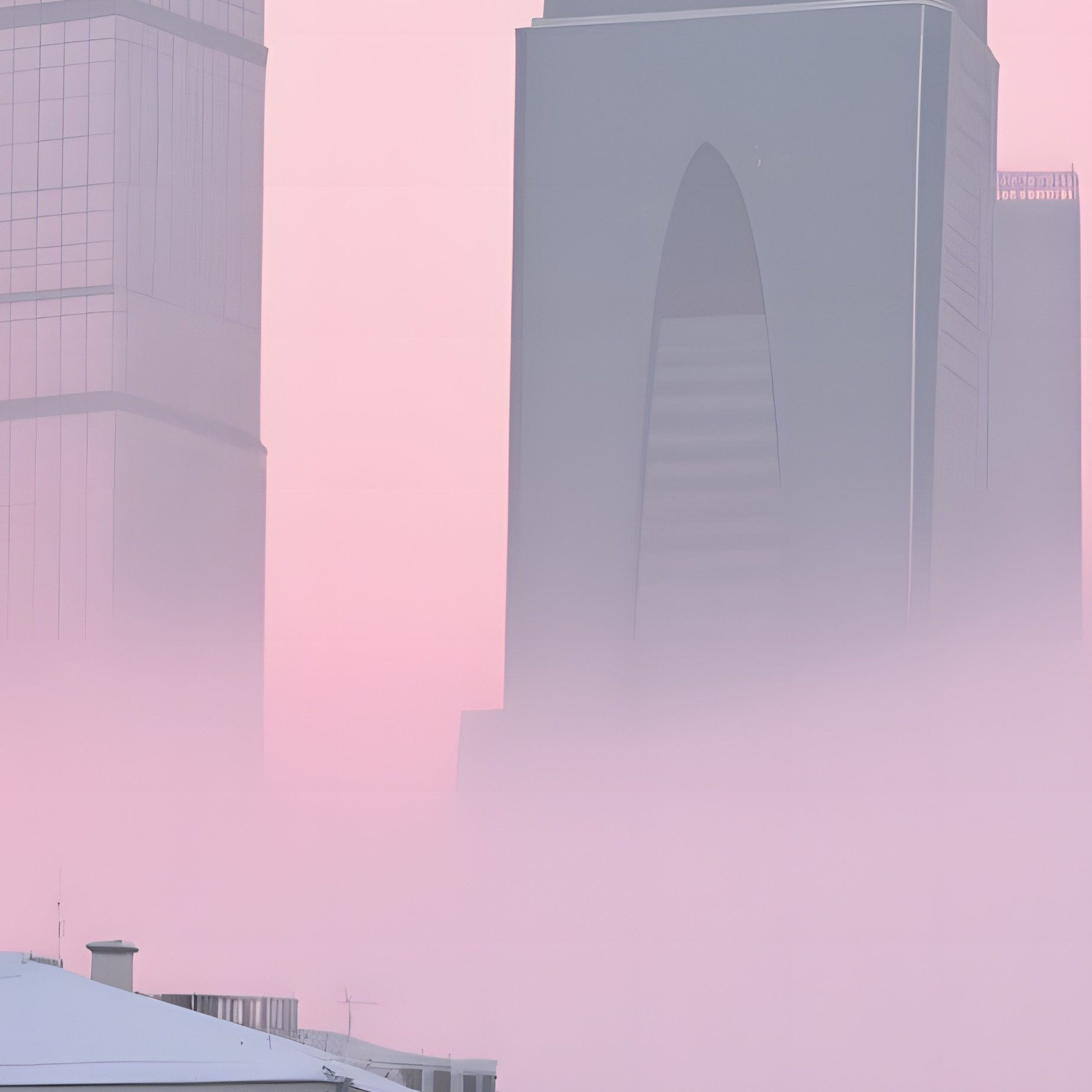 Misty Winter Dawn Over Moscow Seven Sisters - Full Resolution Quality Preview