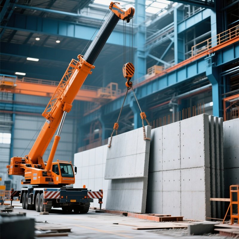 Mobile Crane Lifting Prefabricated Wall Panels