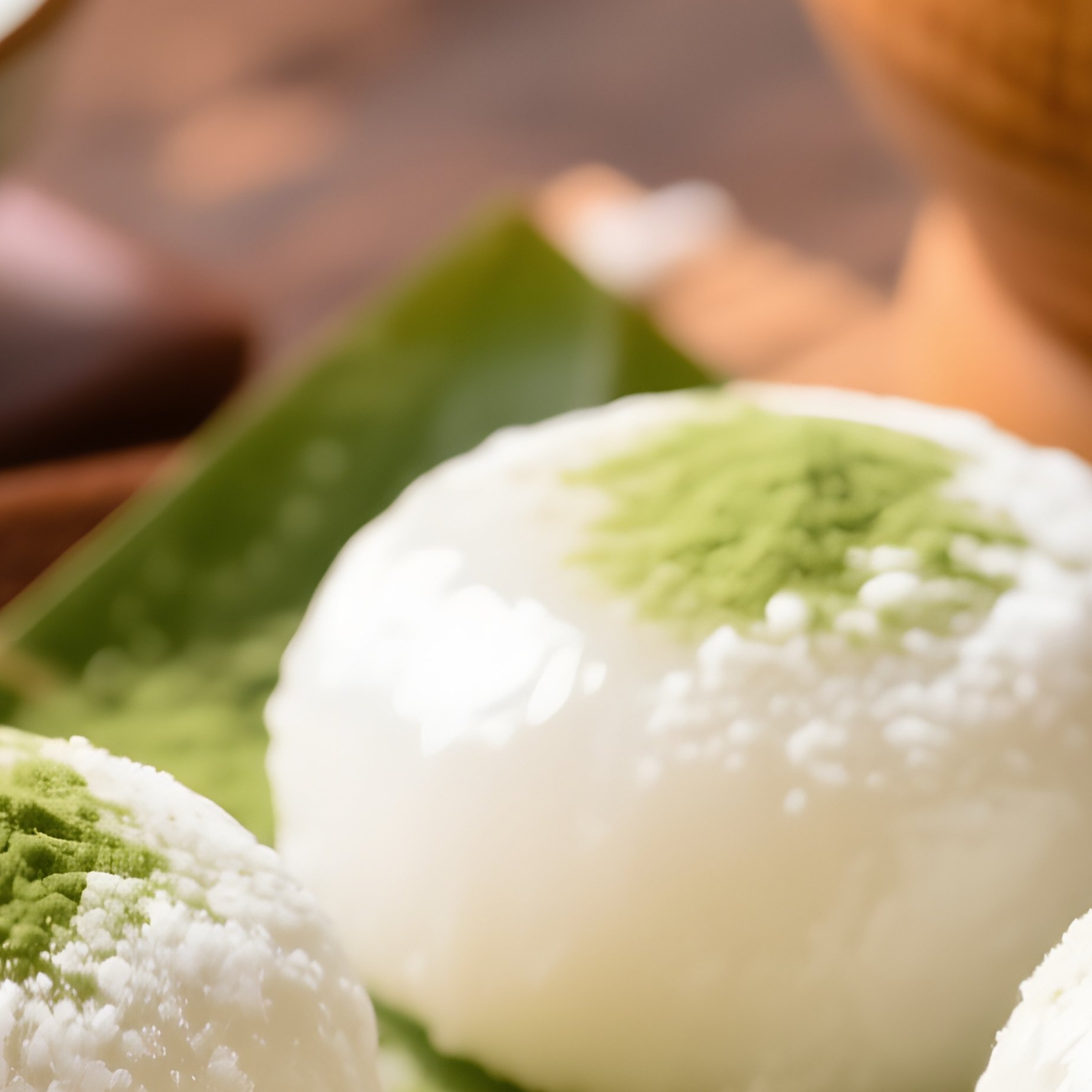 Mochi Rice Cakes Made From Pounded Glutinous Rice 1 - Full Resolution Quality Preview