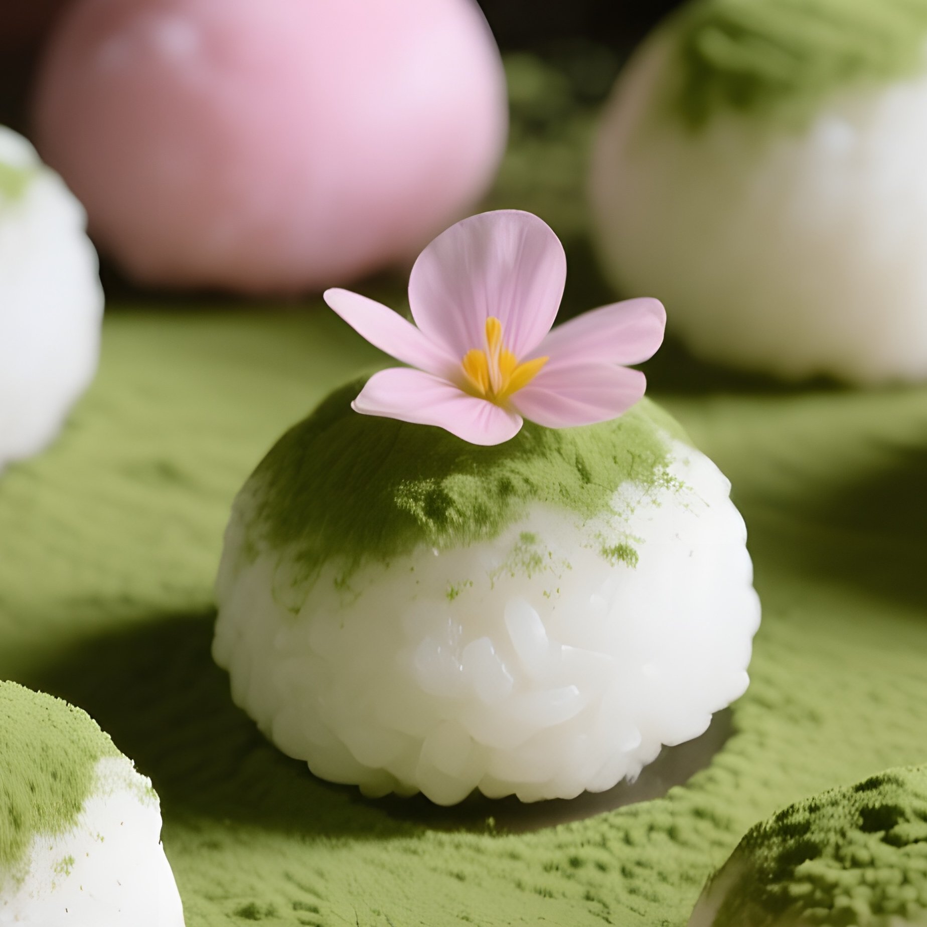Mochi Rice Cakes Made From Pounded Glutinous Rice 5 - Full Resolution Quality Preview