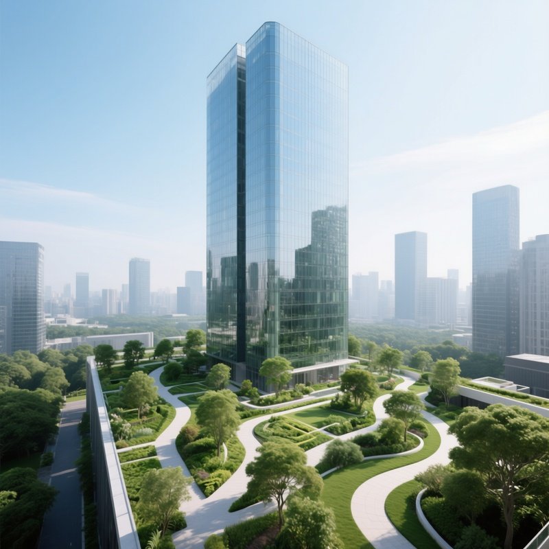 Modern Architecture In Green Urban Environment