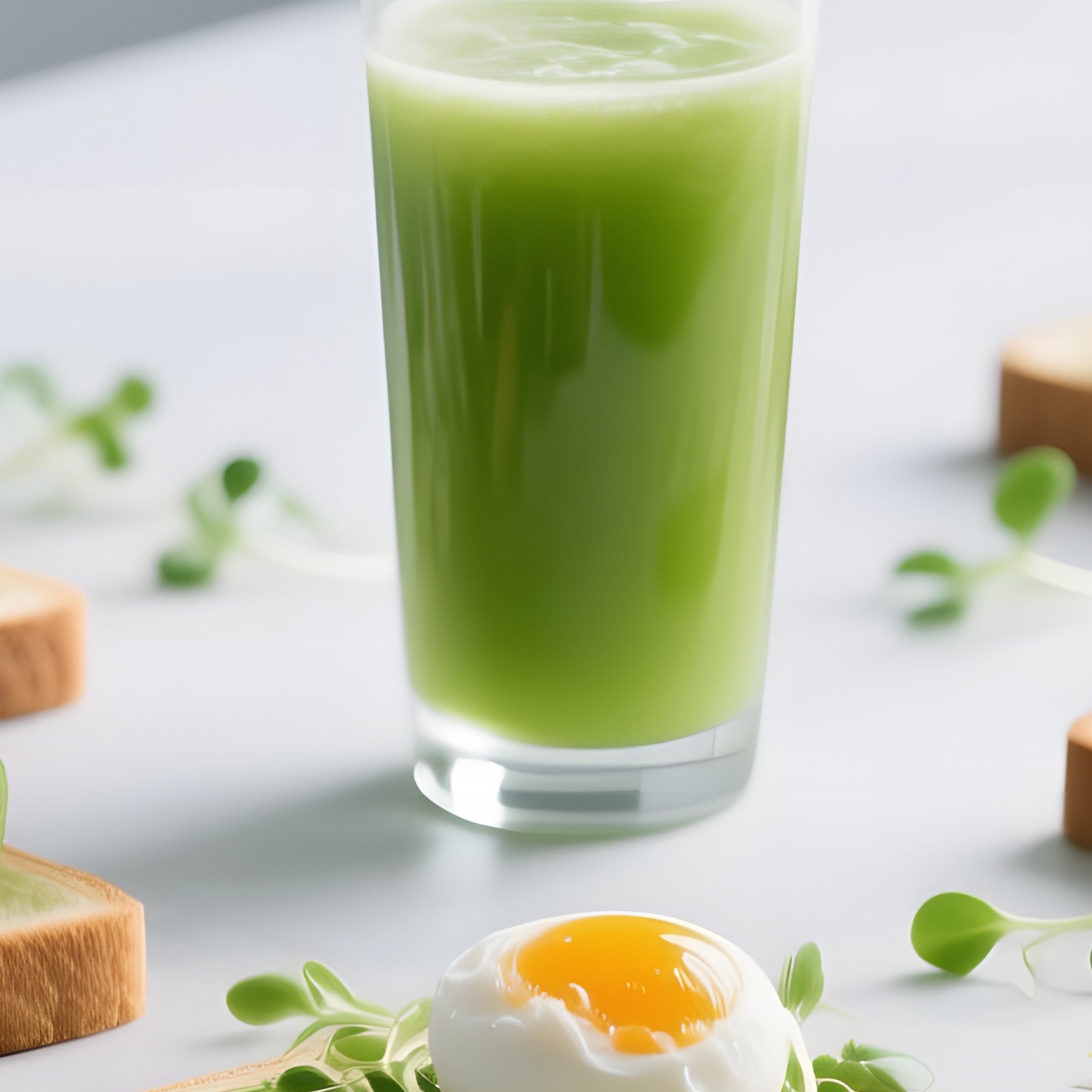 Modern Concrete Countertop Avocado Toast Geometric Arrangement - Full Resolution Quality Preview