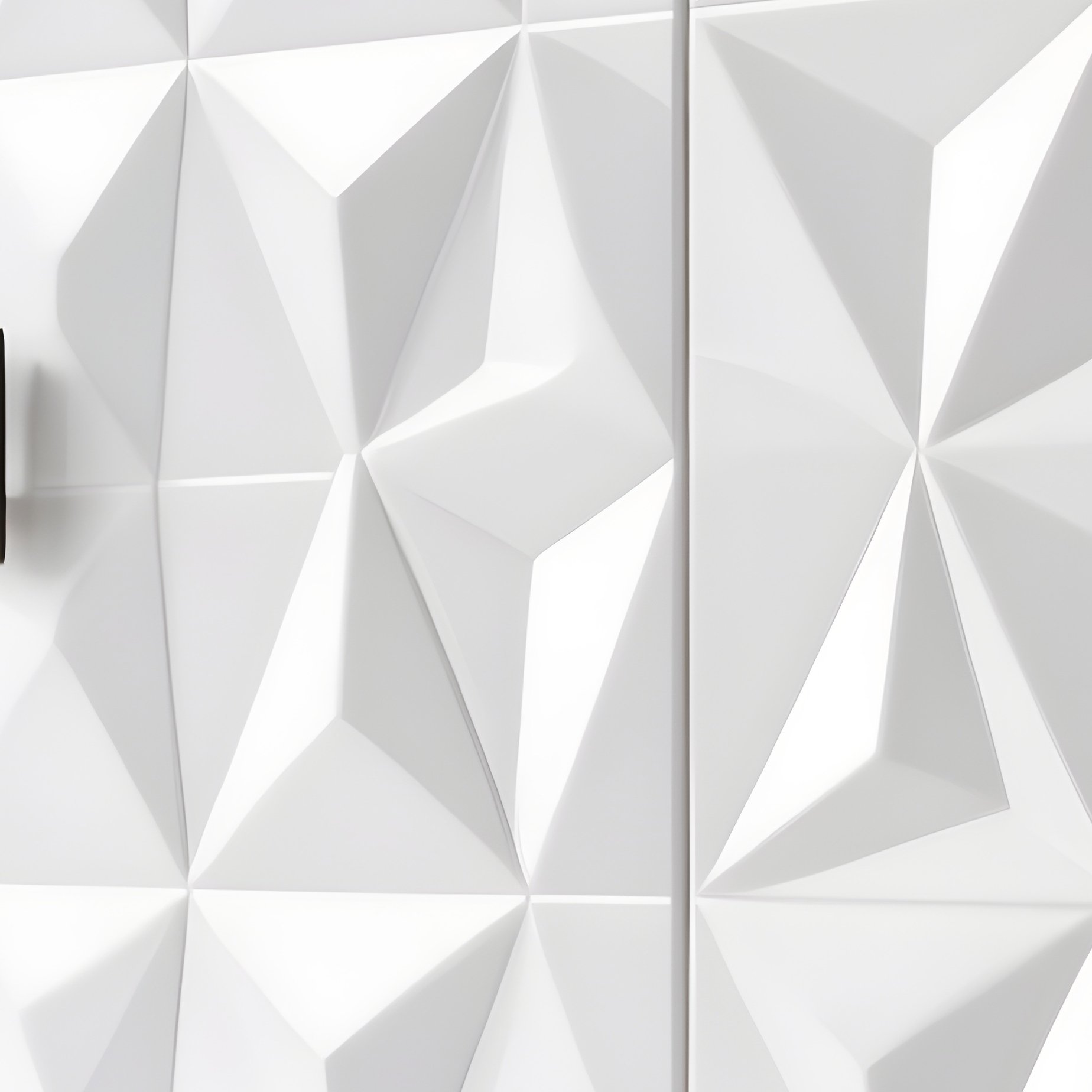 Modern Credenza Textured Geometric Door Fronts Hairpin Legs - Full Resolution Quality Preview