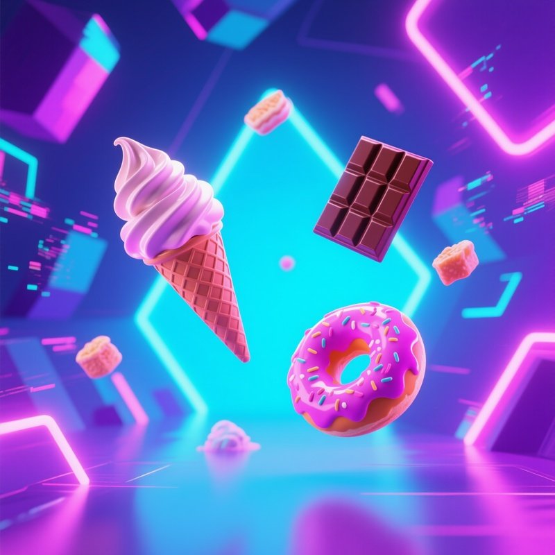 Modern Digital Art Dessert Snacks