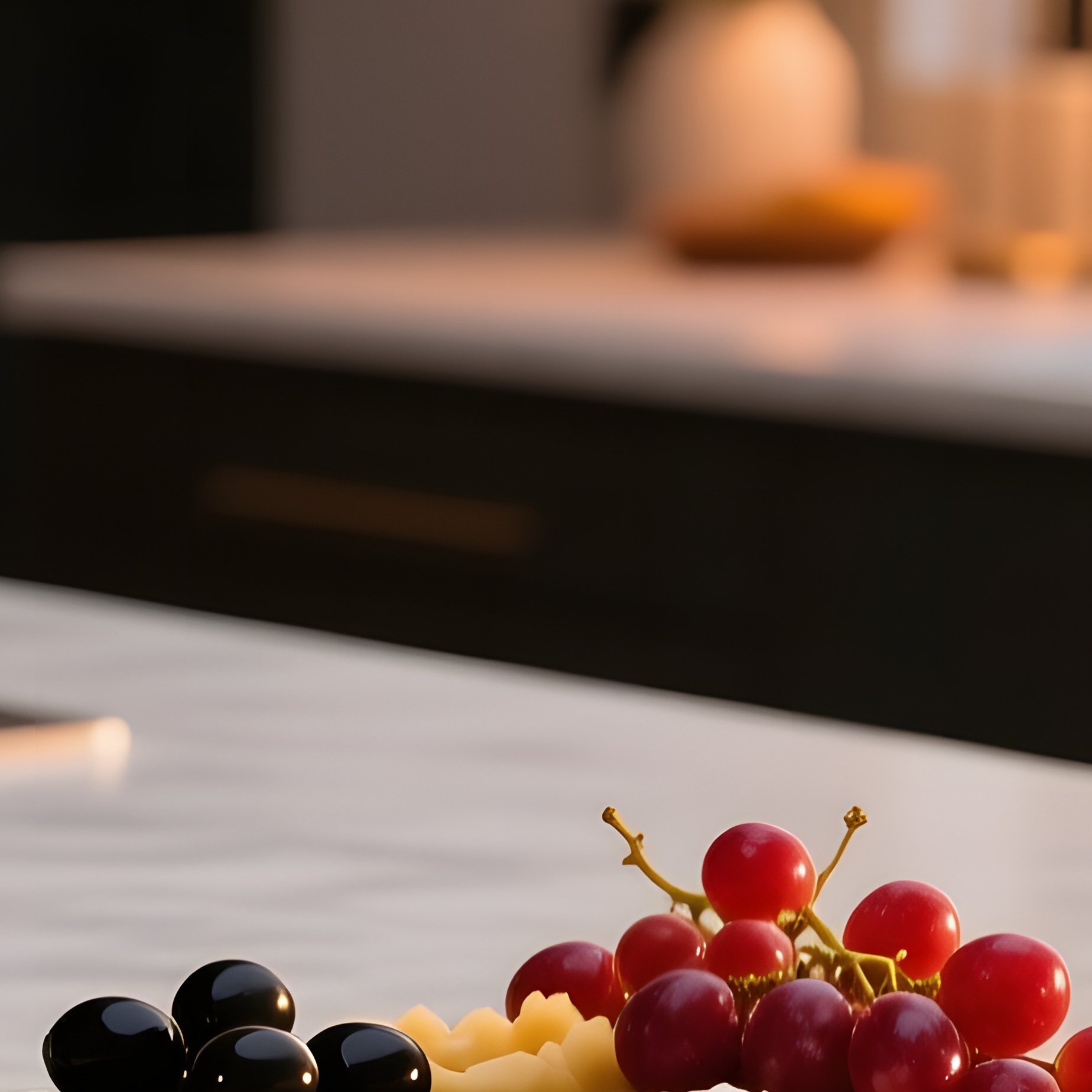 Modern Kitchen Island Marble Countertop Twilight Charcuterie Board - Full Resolution Quality Preview