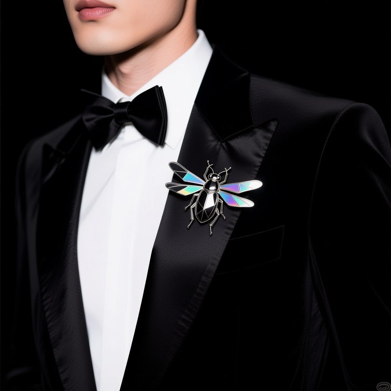 Modern Lapel Pin Bug On Tuxedo