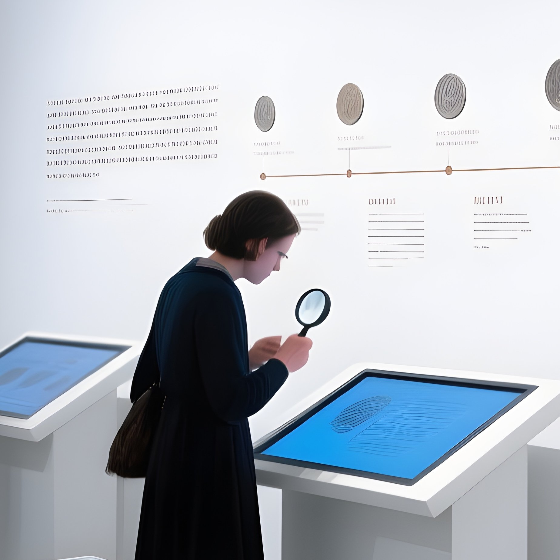 Modern Museum Exhibit On Coins History And Treasure - Full Resolution Quality Preview