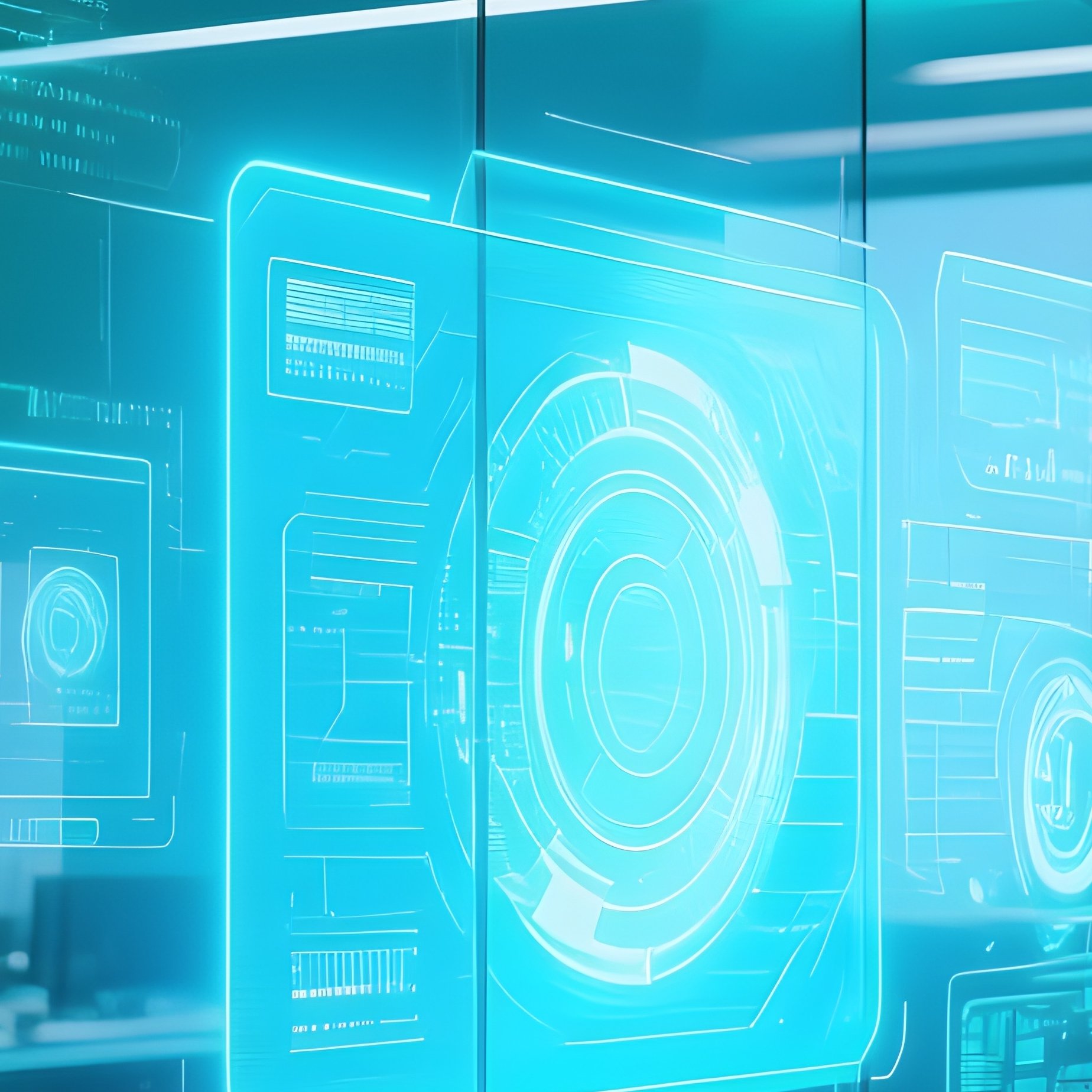 Modern Office With Glass Walls 2 - Full Resolution Quality Preview