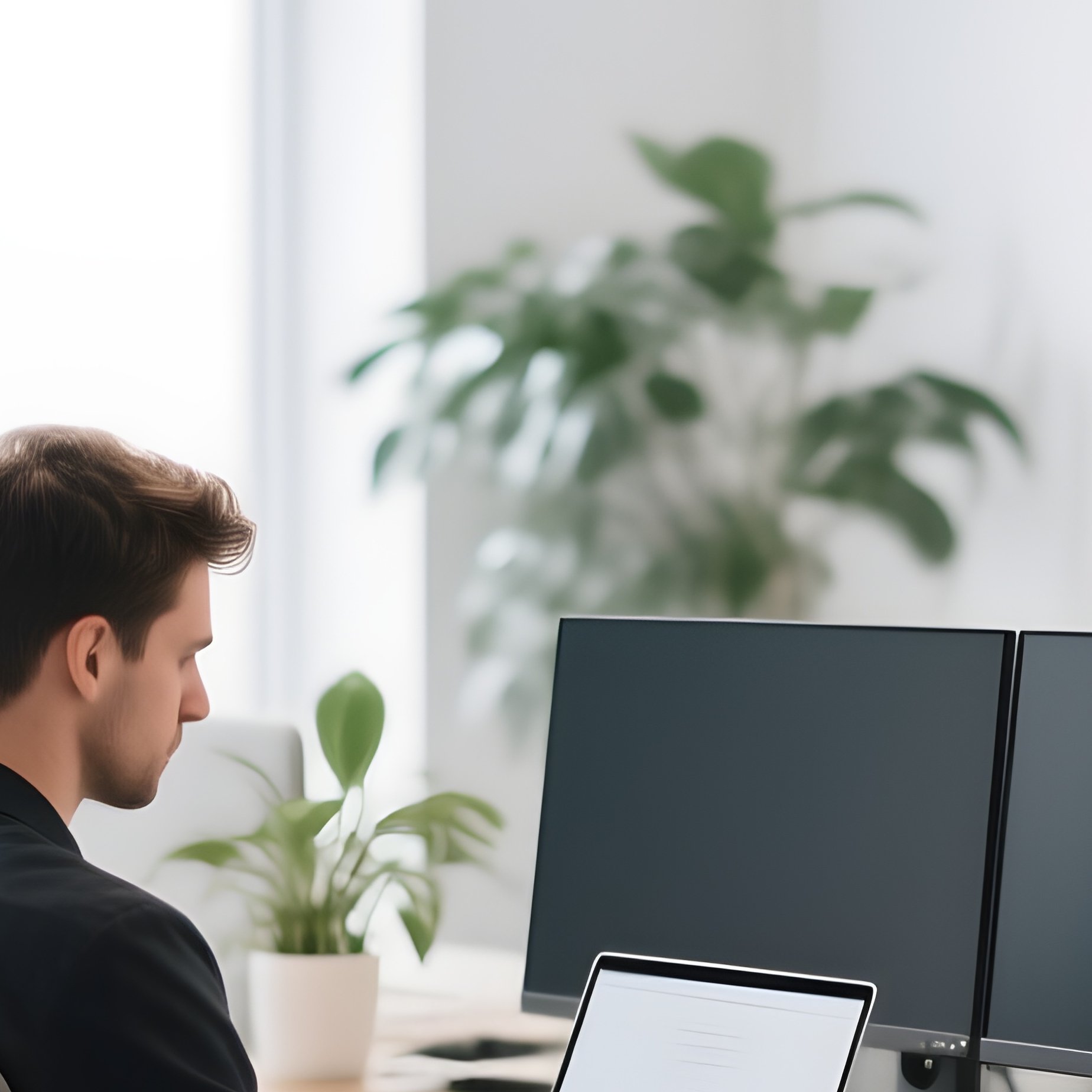 Modern Office Workspace Buro - Full Resolution Quality Preview